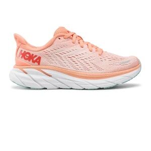 Orange Hoka Clifton 8 running shoe!